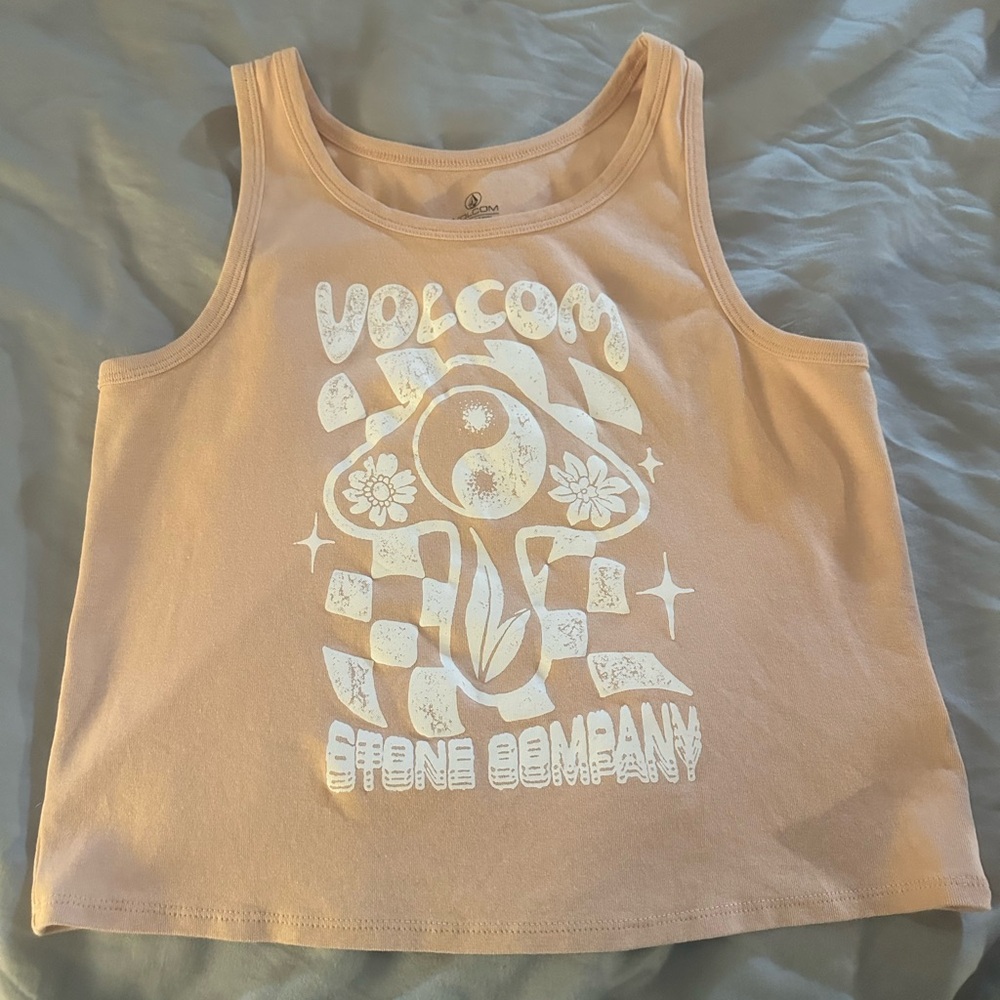Volcom Kids' Beige Graphic Tank Top